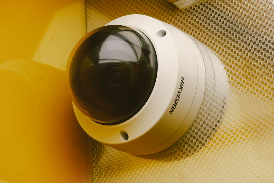 A surveillance camera, representing the operational security needed to avoid tracking on the dark web